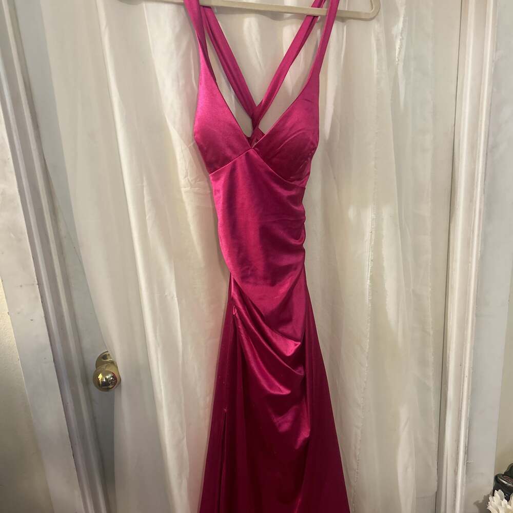 B Darlin Juniors' Strappy-Back Satin Gown, Created for - Macy's,